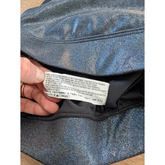 Heroine Sport Metallic Mesh Racerback Sports Bra Top Small Made USA running - Picture 5 of 6